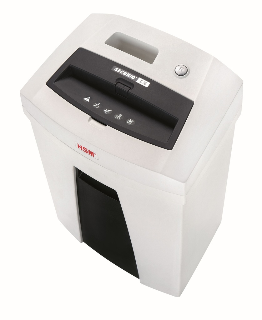 Destructora de papel personal HSM Securio C16 con cabezal para corte en partículas de 4 x 25 mm.