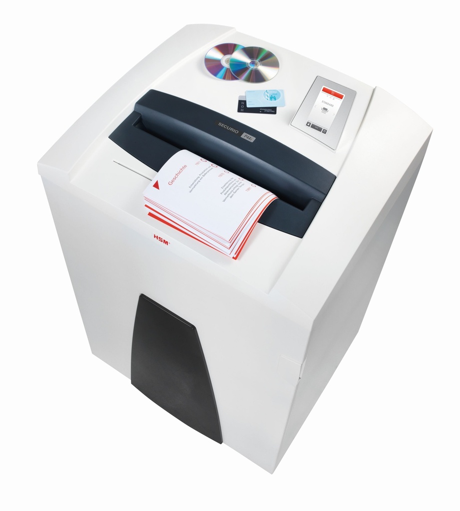 Destructora de alta capacidad HSM Securio P44i con corte en partículas de 4,5 x 30 mm.