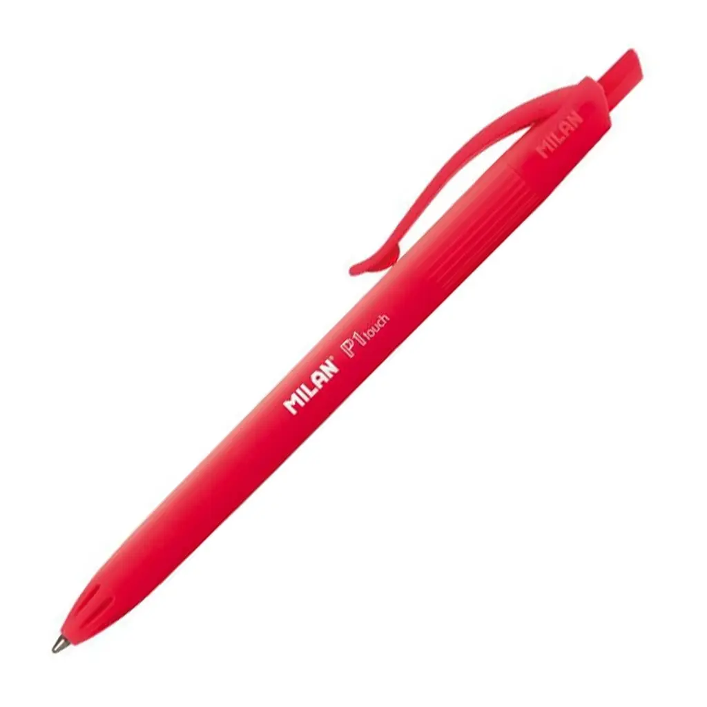 Bolígrafo retráctil Milan P1 touch rojo