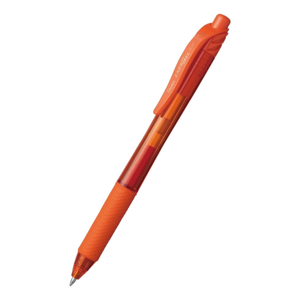 Bolígrafo retráctil Pentel EnerGel X BL107 naranja