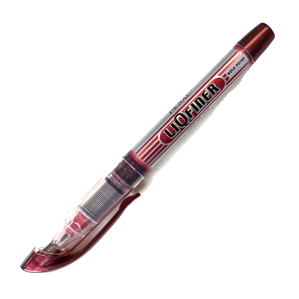 Rotulador de punta de fibra Penac Liqfiner 0,8 mm rojo