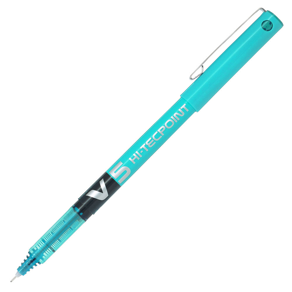 Bolígrafo roller Pilot V5 Hi-Tecpoint turquesa