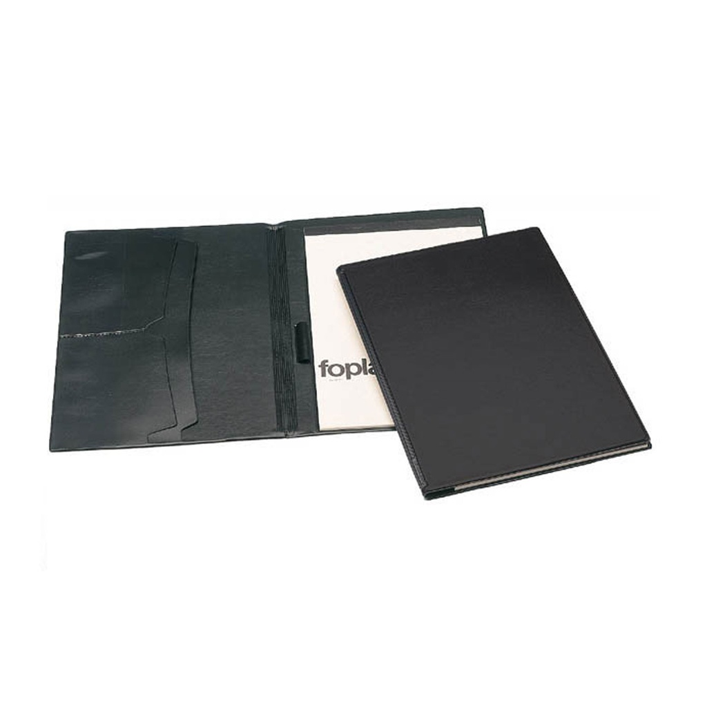 Carpeta convención símil piel negra