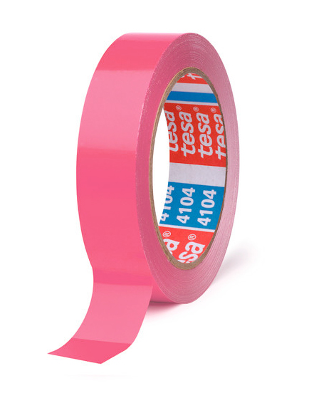 Cinta adhesiva para precintar disfraces rosa 66 m x 19 mm Tesa