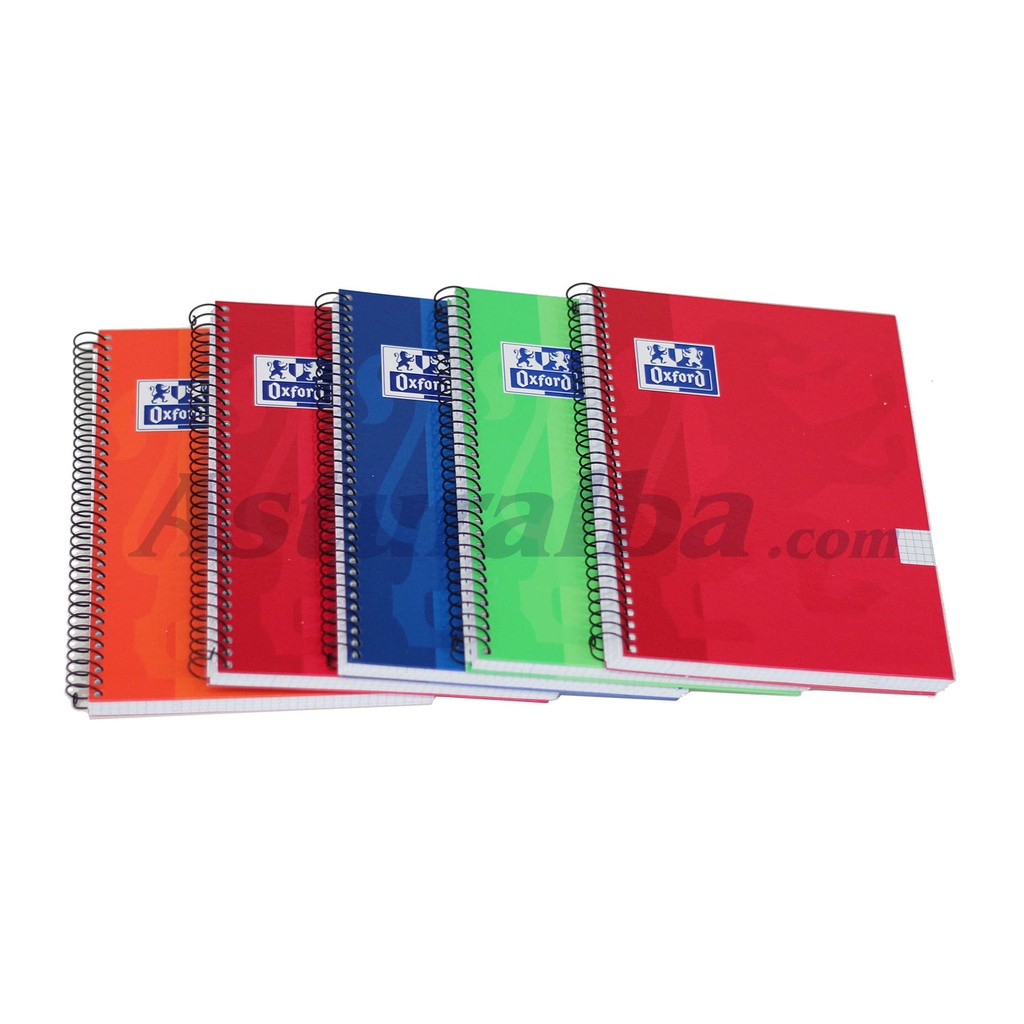 Cuaderno de espiral 1/4 cuadriculado tapa dura 80 hojas Oxford