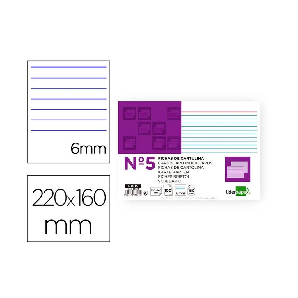 Fichas rayadas nº 5 (Pack 100 unidades)