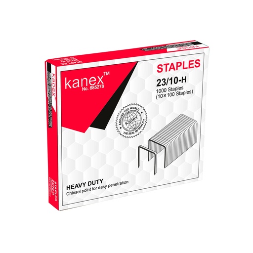 Grapas 23/10-H galvanizadas Kanex (Cajita de 1000)