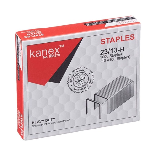 Grapas 23/13-H galvanizadas Kanex (Cajita de 1000)