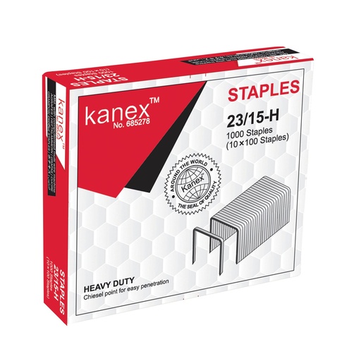 Grapas 23/15-H galvanizadas Kanex (Cajita de 1000)