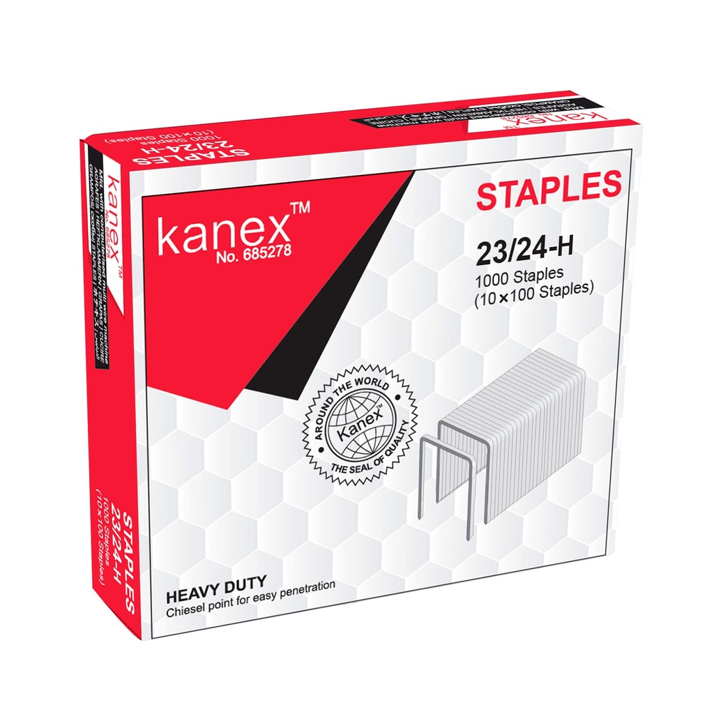 Grapas 23/24-H galvanizadas Kanex (Cajita de 1000)