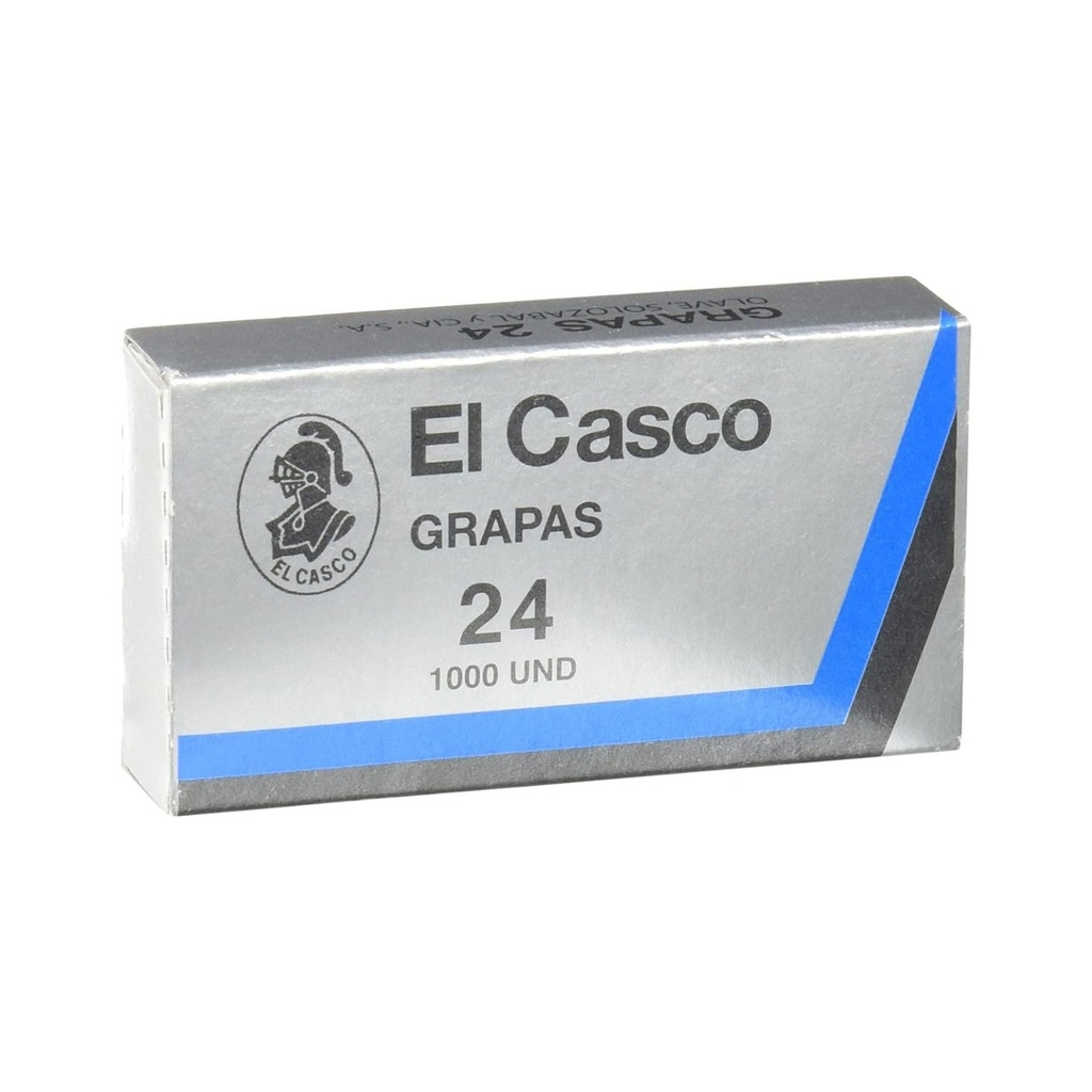 Grapas 24 galvanizadas El Casco (Cajita de 1000)