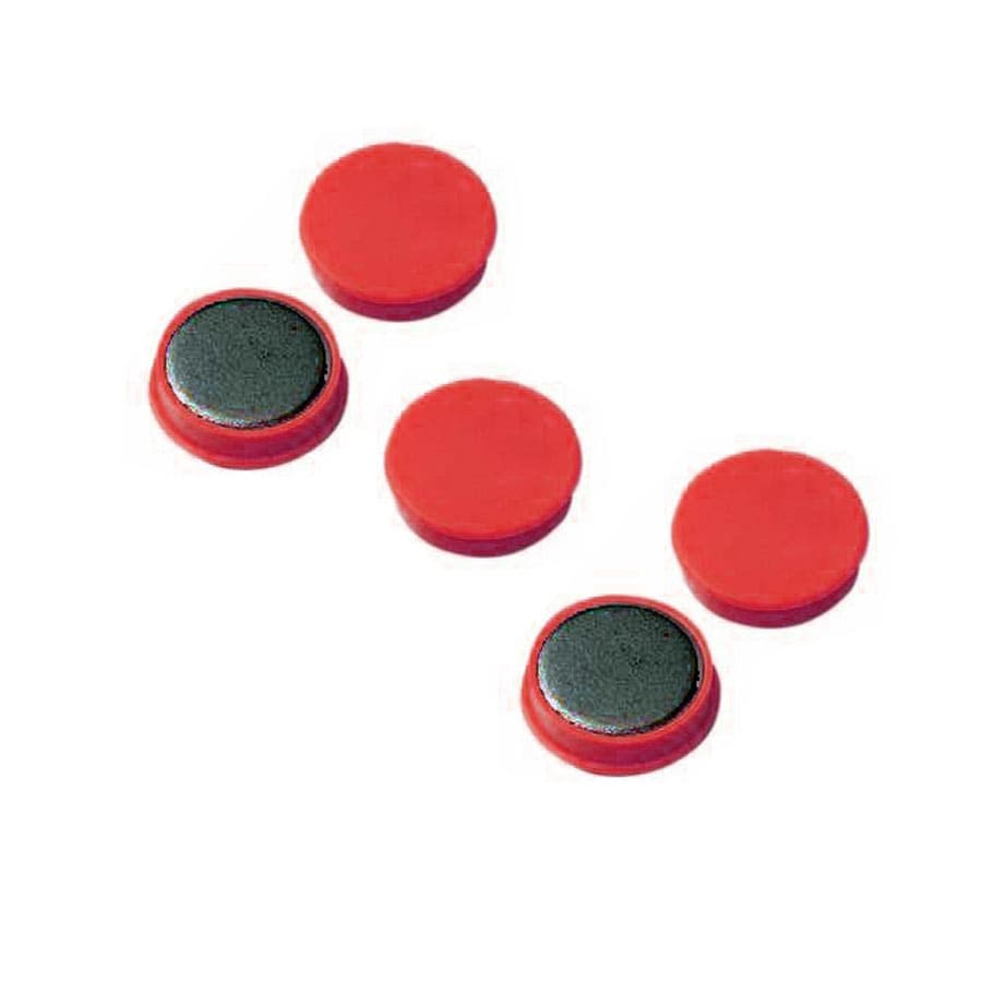 Imanes redondos 30 mm rojo (Pack 5 unidades)
