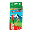 Lápices de colores Alpino 654 caja de 12 colores largos
