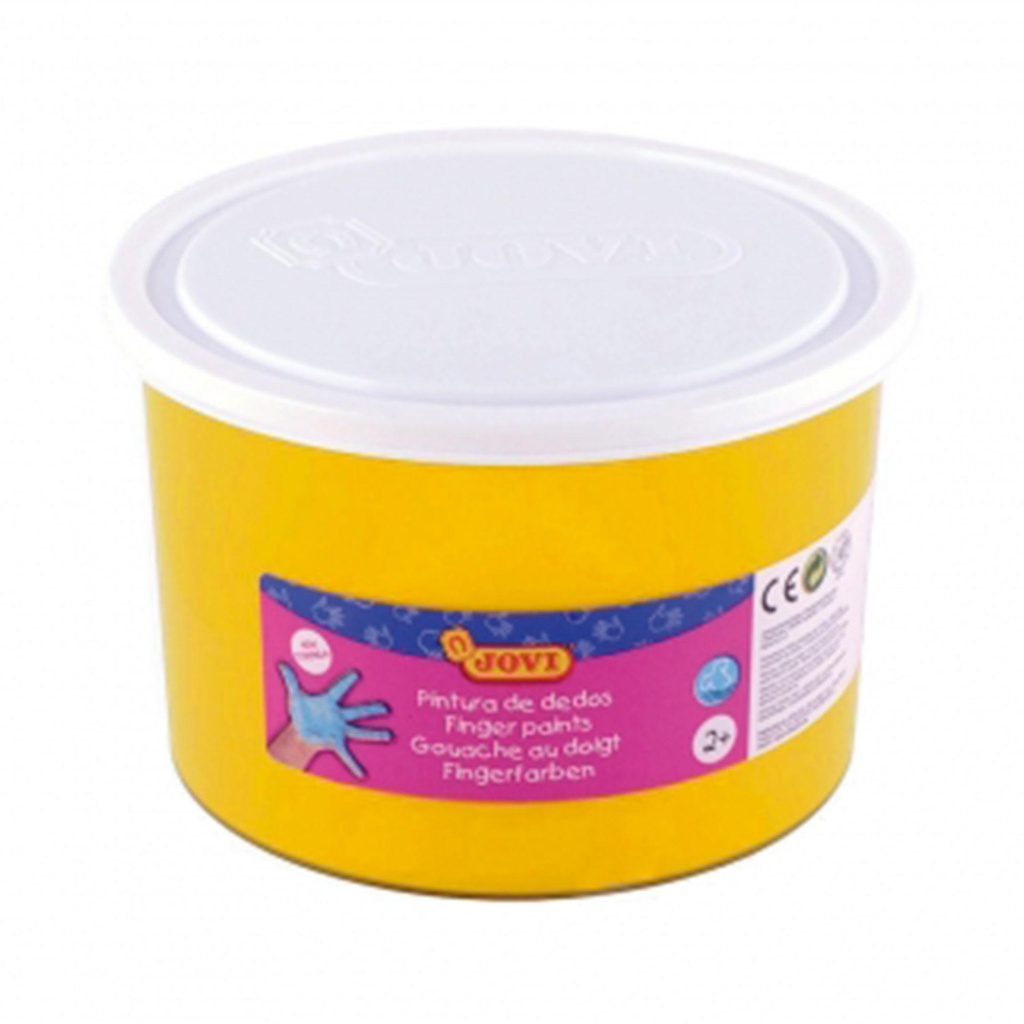 Pintura de dedos Jovi 500 ml amarilla uso colectivo o talleres