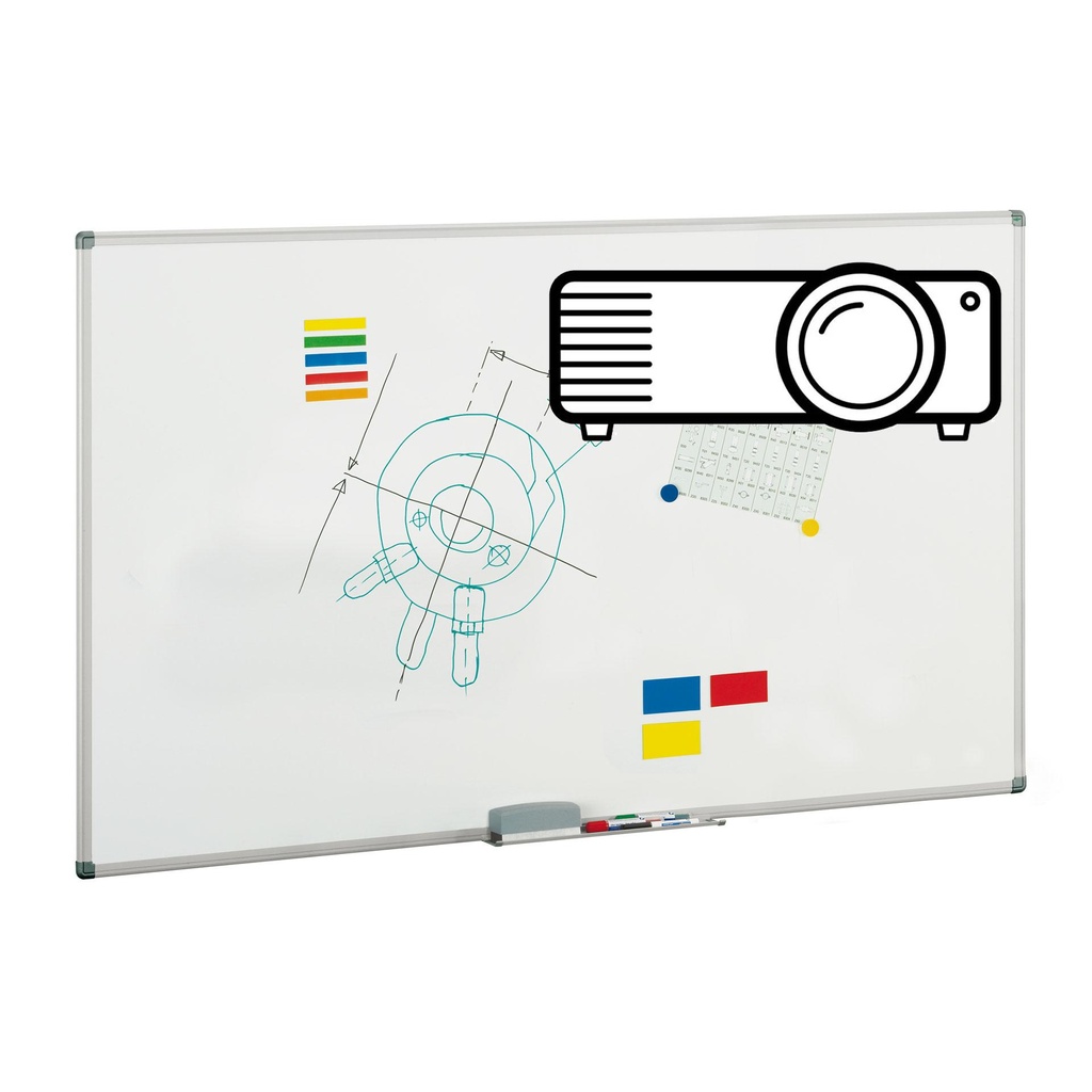 Pizarra blanca para proyector mate 122 x 200 1R11-5