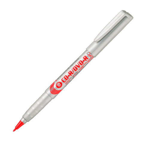 Rotulador para cd/dvd Pentel NMS51 rojo