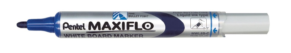 Rotulador para pizarra Pentel Maxiflo punta cónica media azul