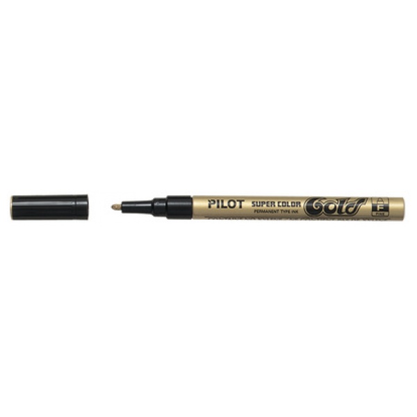 Rotulador permanente Pilot Super Color Extra Fine dorado