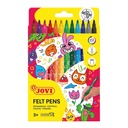 Rotuladores escolares de colores Jovi 12 unidades punta fina lavables