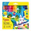 Rotuladores escolares de colores Jovi Maxi 24 unidades punta gruesa lavables