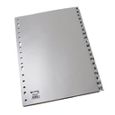 Indice alfabetico con 20 separadores de plástico A-Z A4 Grafoplás XS