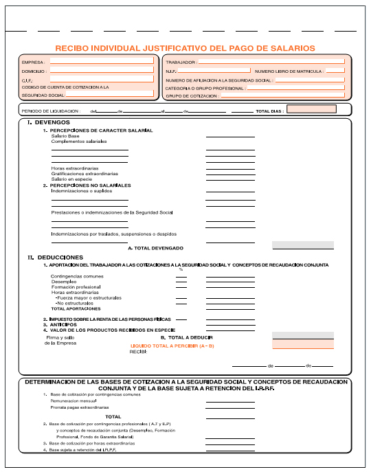 Talonario Salarios Carta holandesa duplicado T-81 Loan