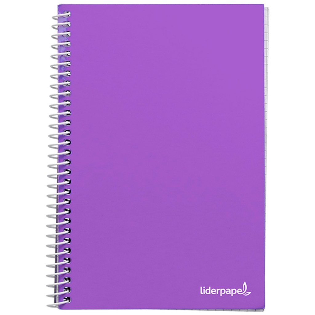 Cuaderno de espiral 1/4 natural cuadriculado 80 hojas