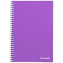 Cuaderno de espiral 1/4 natural cuadriculado 80 hojas