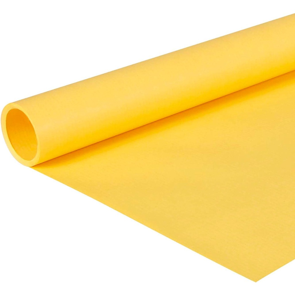 Bobina de papel kraft amarillo 1 x 25 m