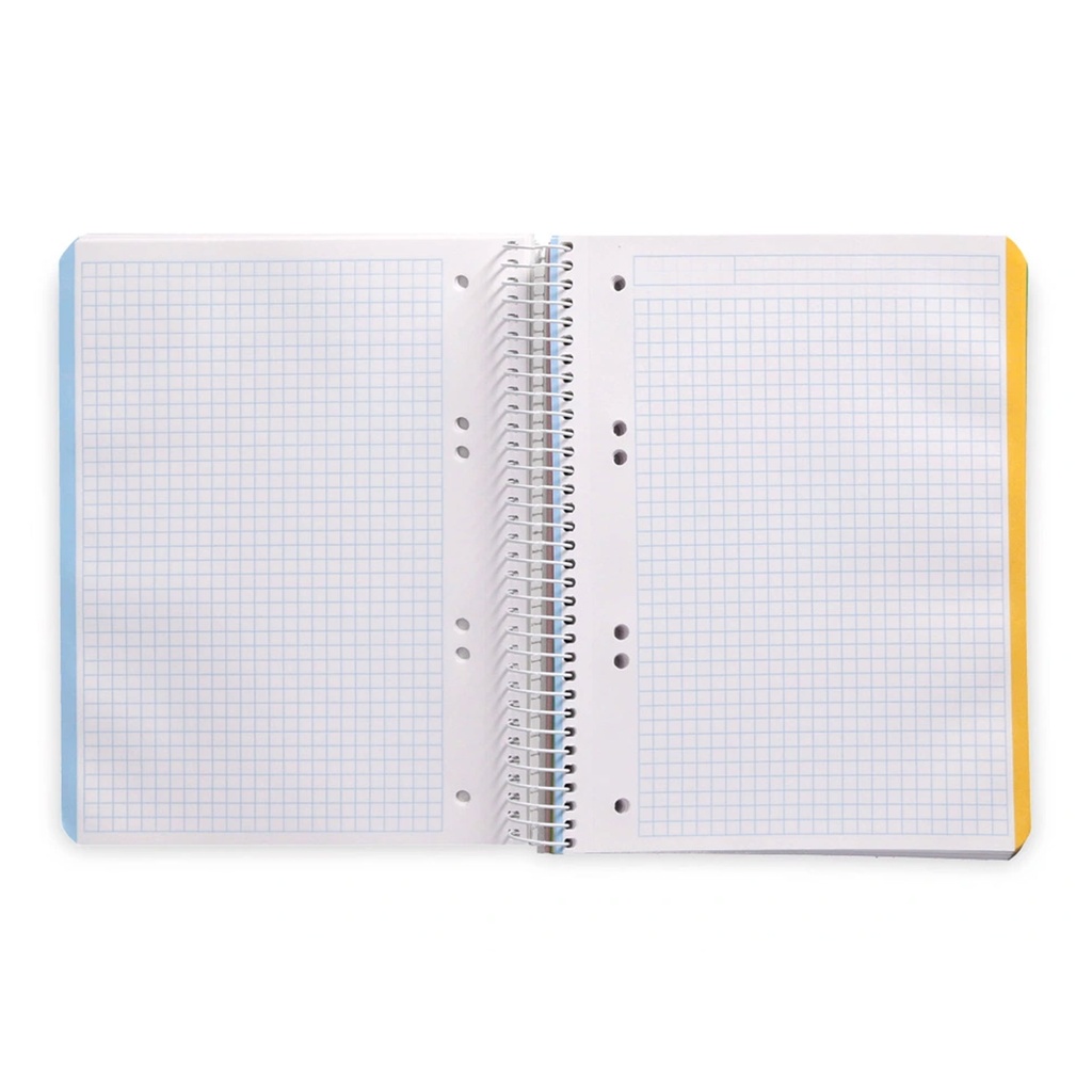 Cuaderno de espiral microperforado 1/4 cuadriculado tapa dura 160 hojas