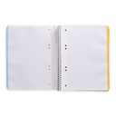 Cuaderno de espiral microperforado 1/4 cuadriculado tapa dura 160 hojas