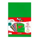 Goma Eva 40 x 60 cm 2 mm verde claro Fixo Kids bolsa de 10 láminas