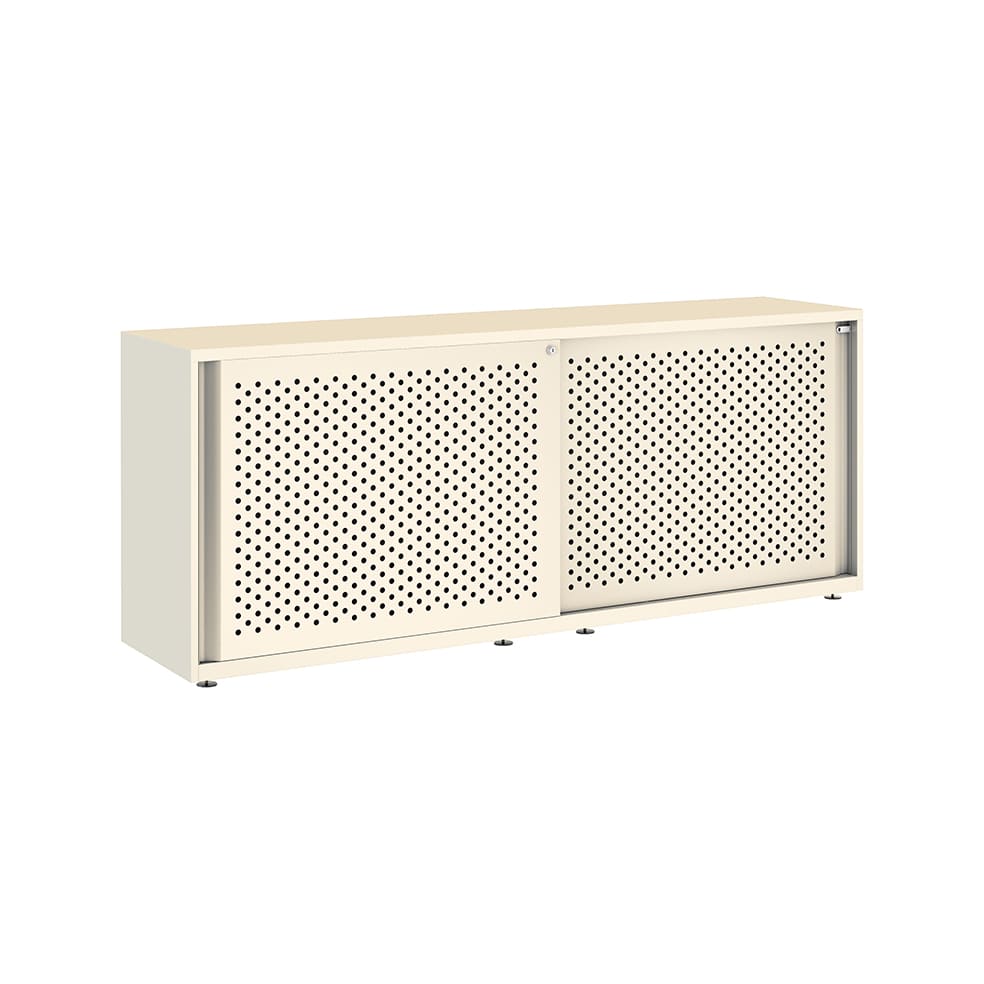 Armario metálico con puerta corredera perforada Glide 743 x 1000 mm