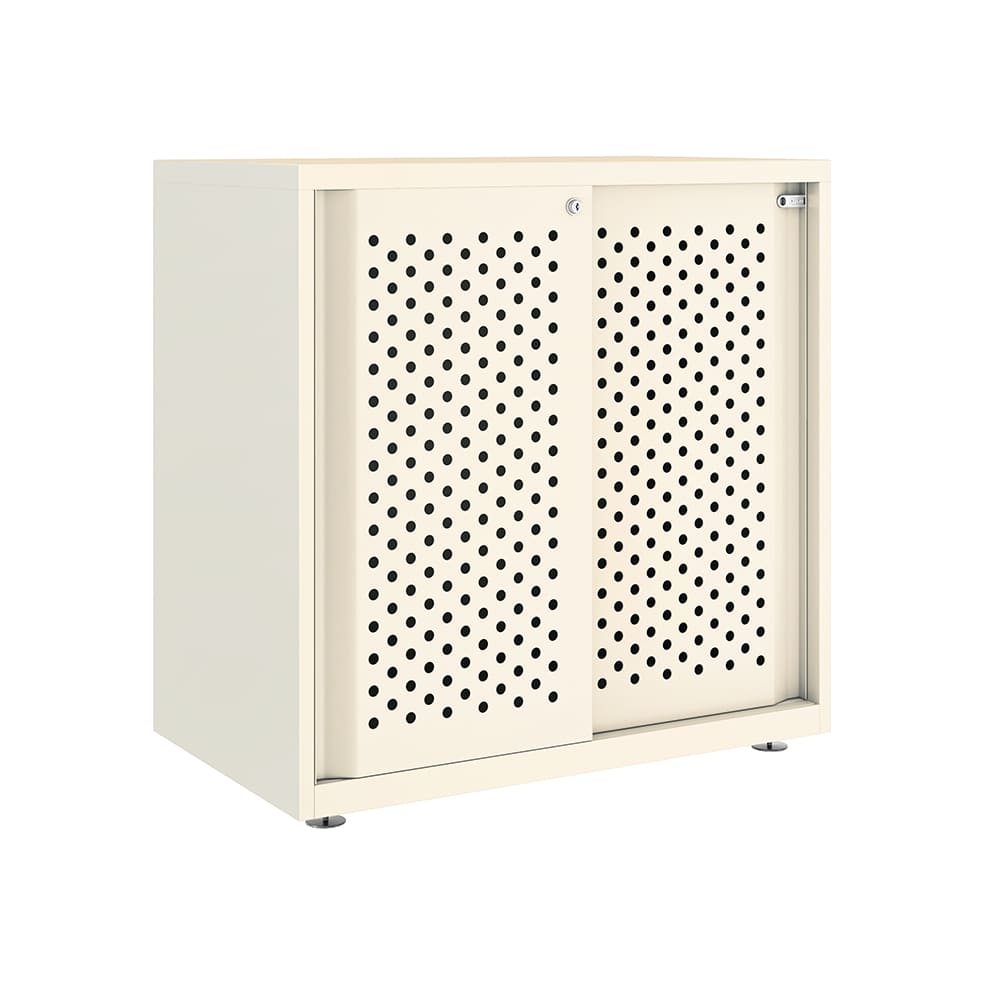 Armario metálico con puerta corredera perforada Glide 807 x 800 mm