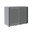 Armario metálico con puerta corredera perforada Glide 743 x 800 mm