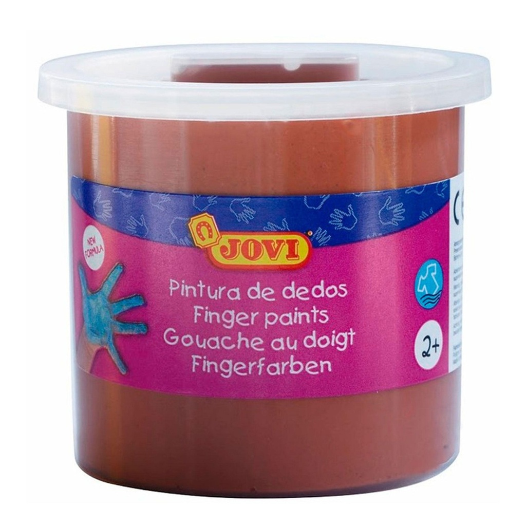 Pintura de dedos Jovi 125 ml marrón uso infantil y escolar