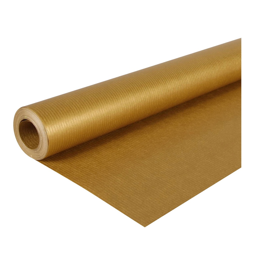 Bobina de papel kraft oro 1 x 25 m