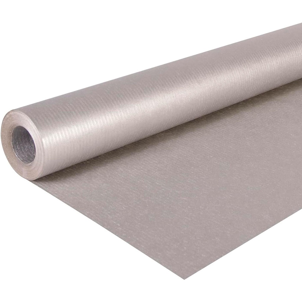 Bobina de papel kraft plata 1 x 25 m