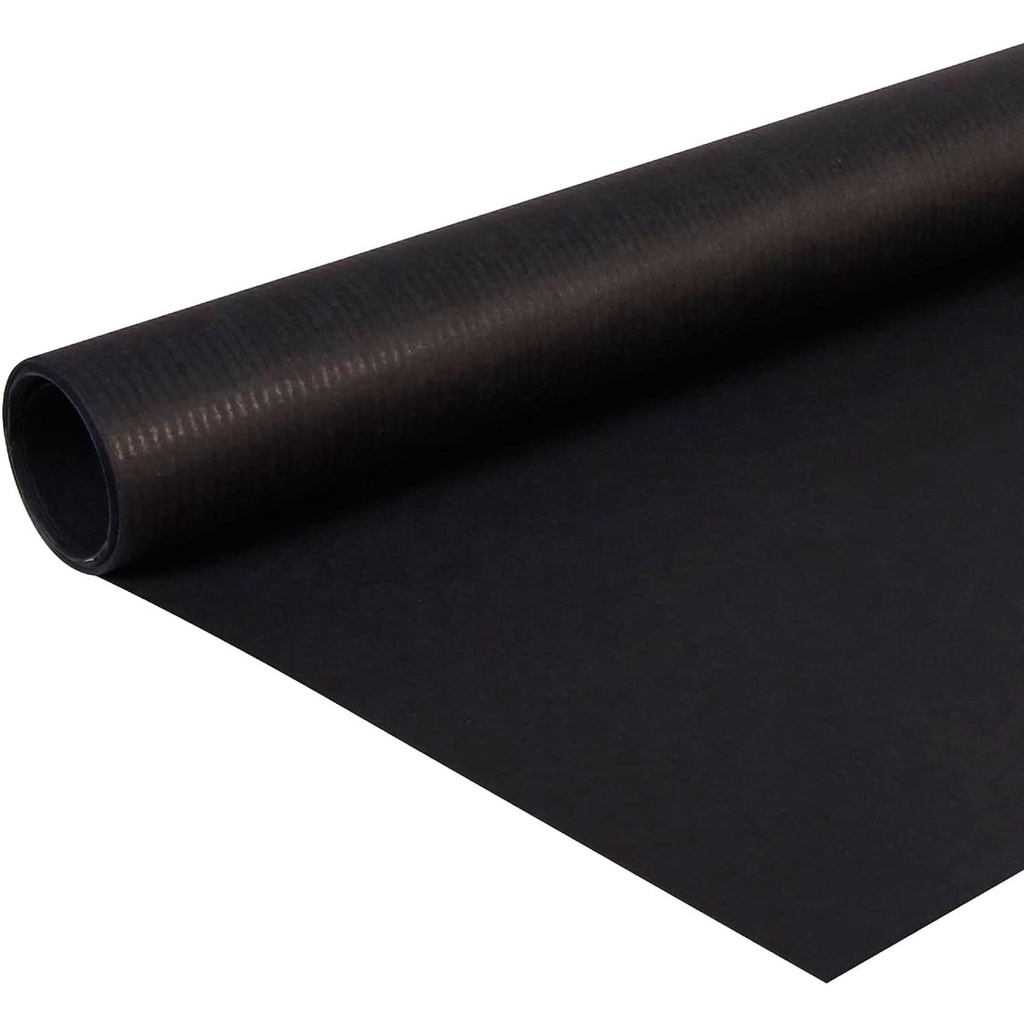 Bobina de papel kraft negro 1 x 5 m