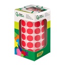 Gomets adhesivos circulares 15 mm rojos en rollo Liderpapel