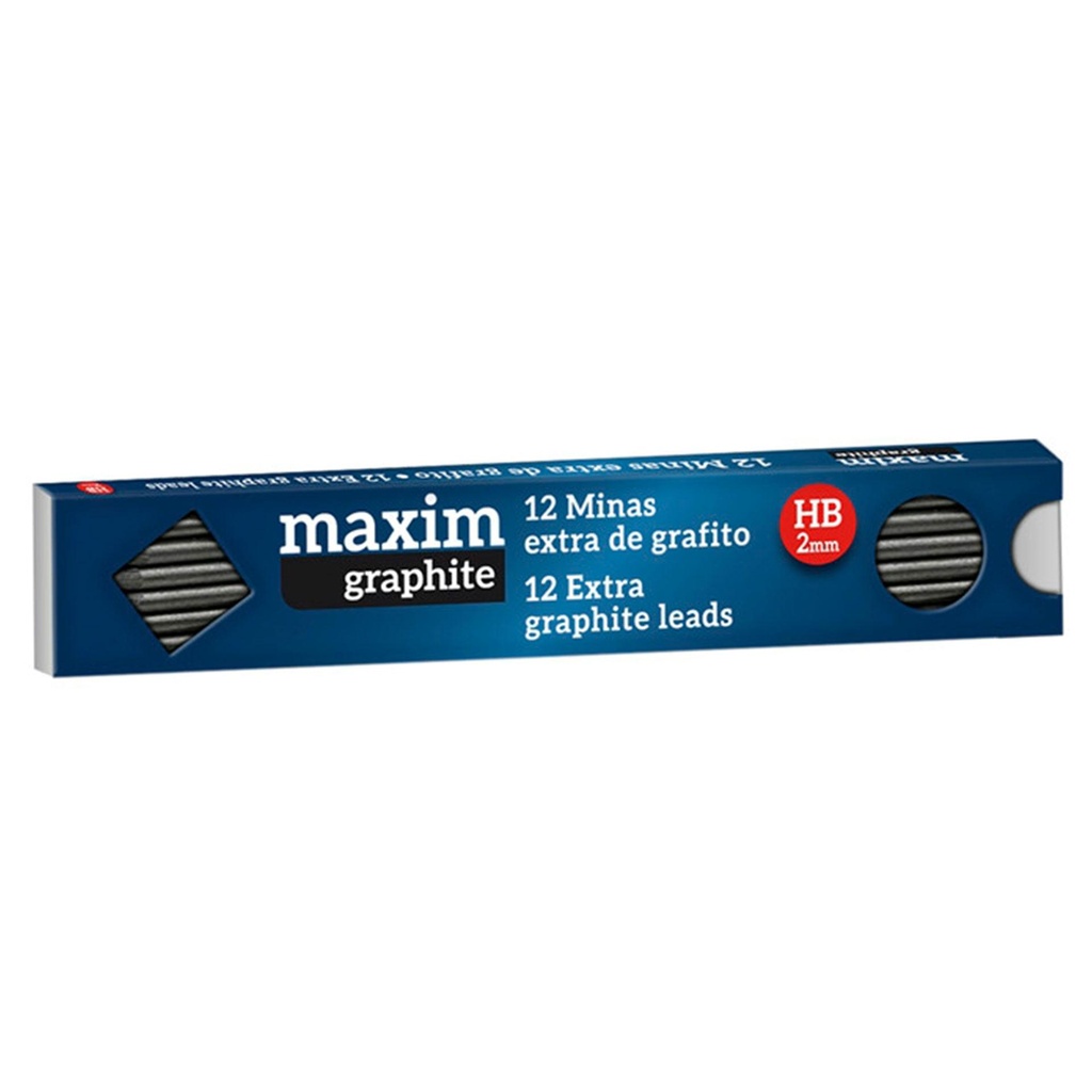 Minas Alpino Maxim  2 mm HB tubo con 12 minas.