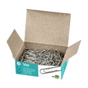 Clips niquelados 43 mm nº 3 Liderpapel (Cajita 100 unidades)