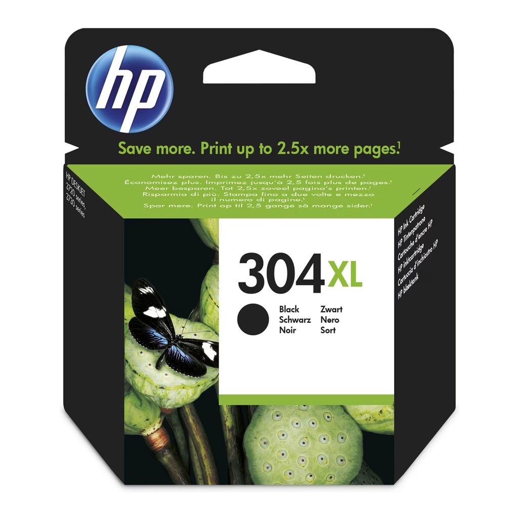 Cartucho de tinta original HP 304 XL negro