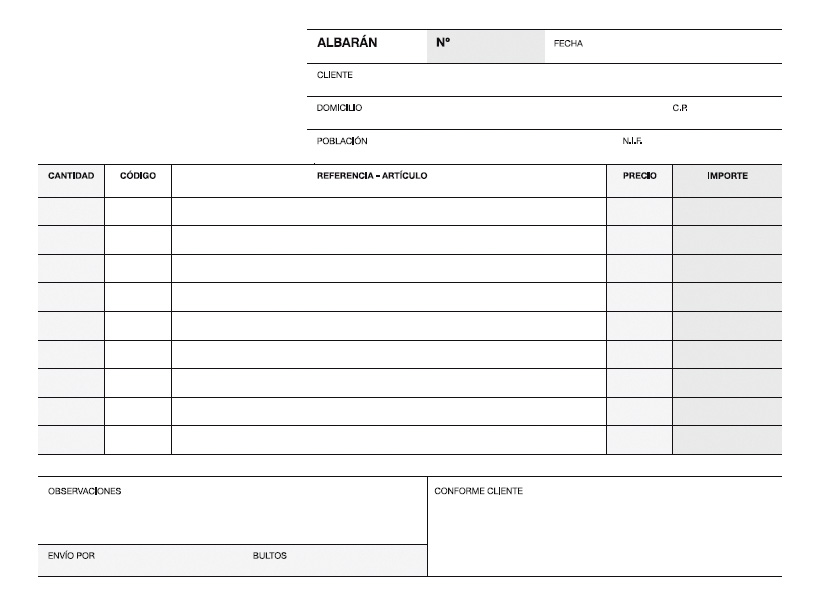 Talonario Albarán 1/4 apaisado triplicado A-121 Apli