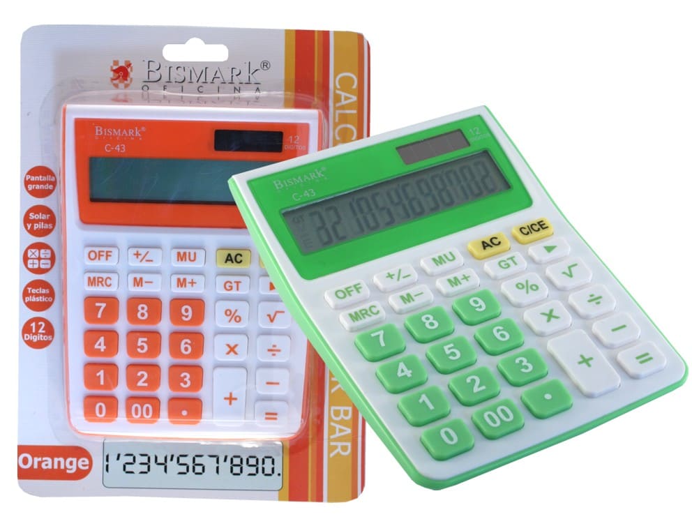 Calculadora de sobremesa verde C-43 317071 Bismark