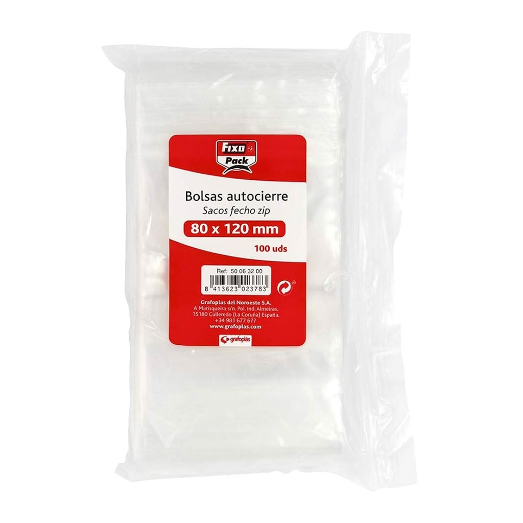 Bolsas con autocierre minigrip 120 x 180 cm (Pack 100 unidades)