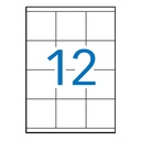 Etiquetas adhesivas A4 70 x 67,7 mm Apli (Caja 100 hojas)