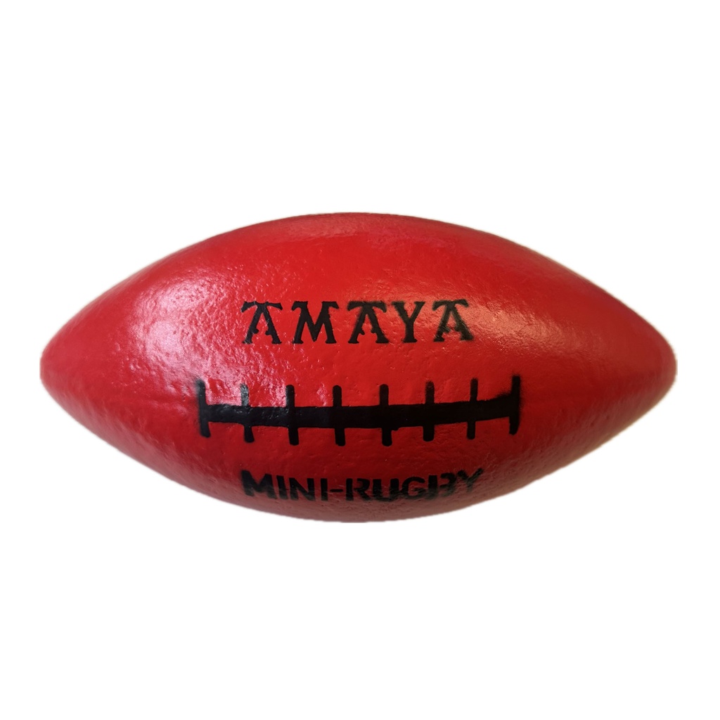 Pelota Foam Rugby Recubierto Amaya Mini-Rugby Roja
