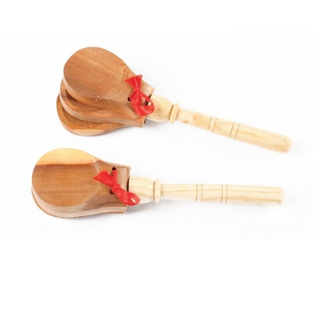 Castañuelas de madera con mango ref. 44102600 (1 und.)