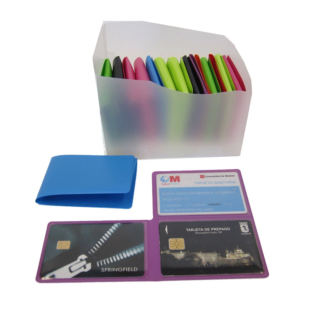Funda portacarnet para tres tarjetas